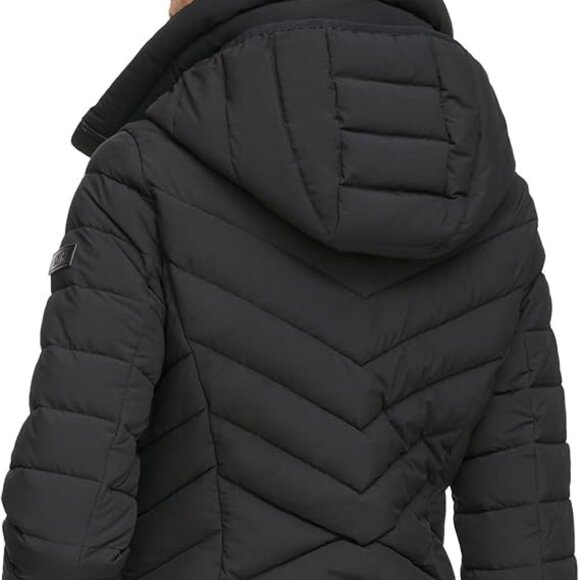 NEW DKNY Womens Puffer Jacket black sz Large - Picture 5 of 6